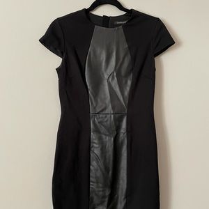 Black Leather Cynthia Steffe Dress